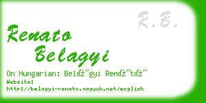 renato belagyi business card